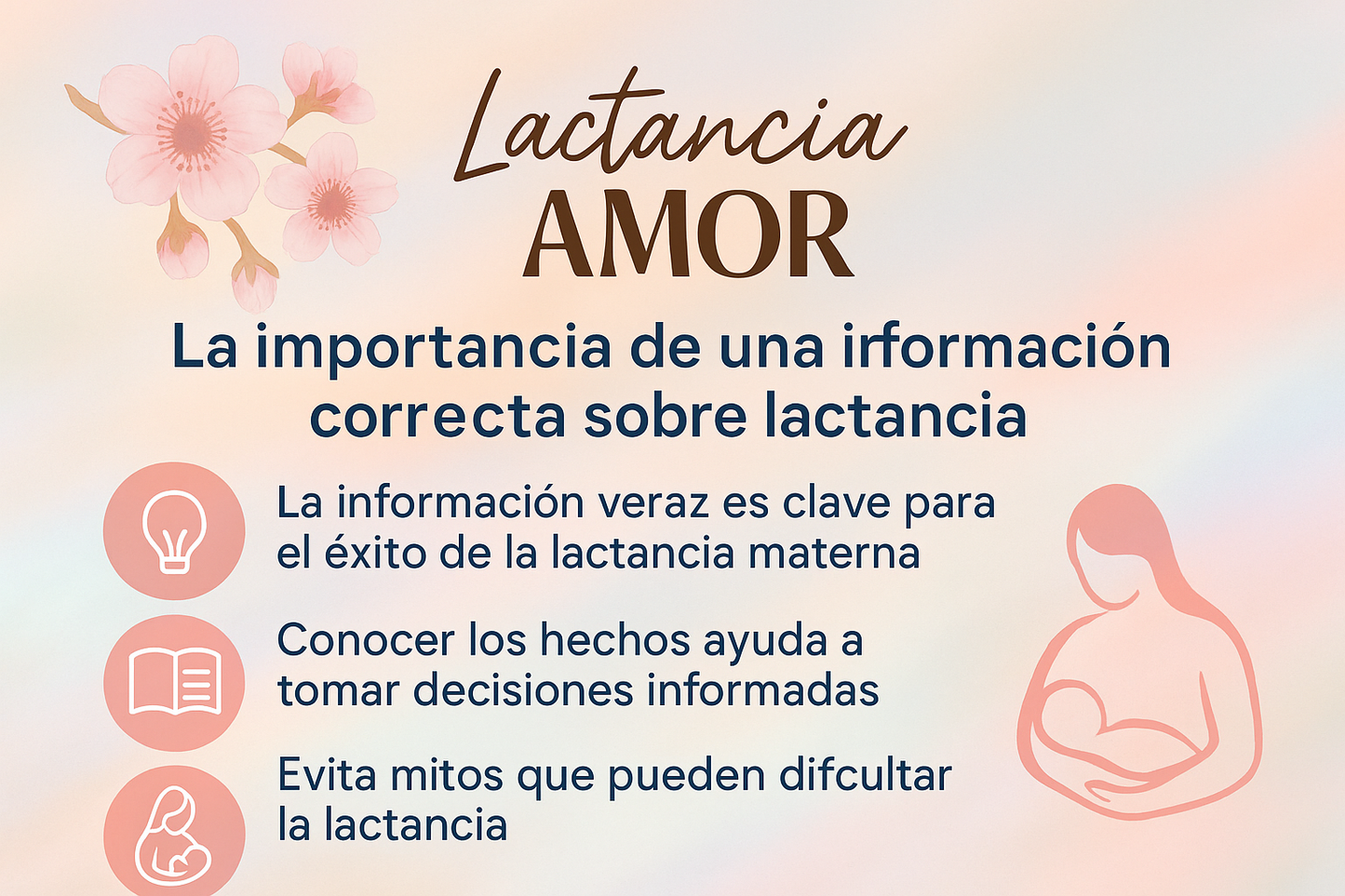 Imagen educativa sobre lactancia con logo Lactancia con Amor